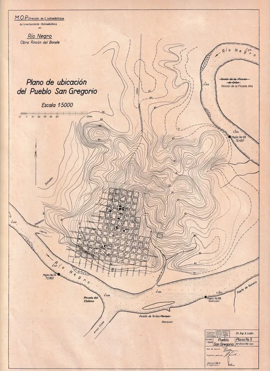 Plano de Ludin 1933 San Gregorio corregido