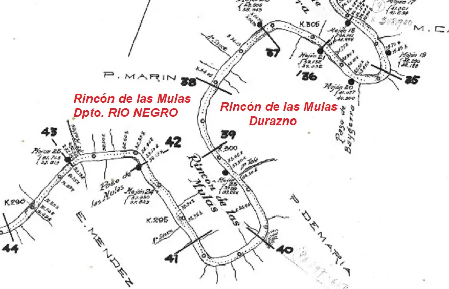 Rincon de las Mulas Rio Negro y Durazno
