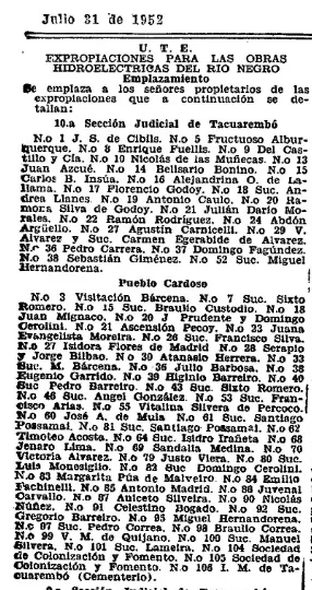 Expropiaciones de 1952