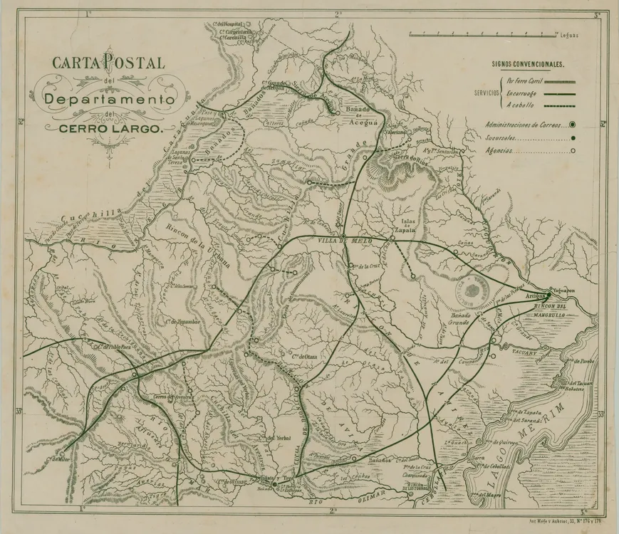 Carta Postal de Cerro Largo