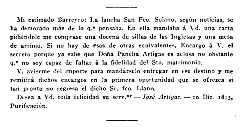 CartaBarreyroArtigas10DIC1815Purificacion
