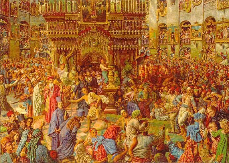 William-Holman-Hunt-The-Miracle-of-the-Sacred-Fire-Church-of-the-Holy-Sepulchre