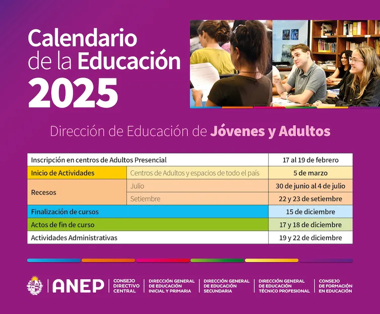 Calendario ANEP 20255