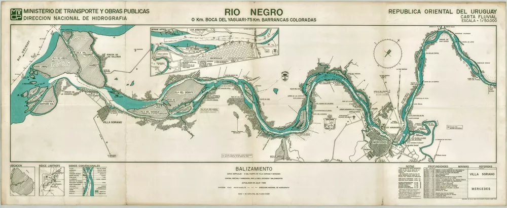 DIRECCION NACIONAL DE HIDROGRAFÏA Carta Fluvial Rio Negro en Mercedes