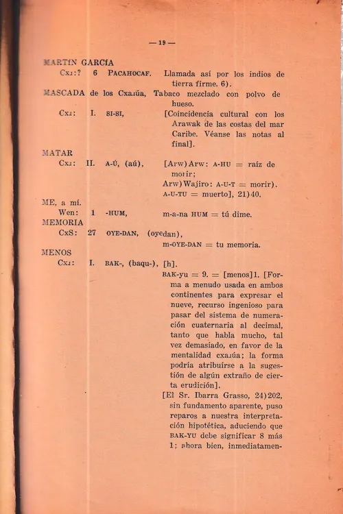 INVENTARIO DEL ACERVO LINGUISTICO CONOCIDO DE LOS INDIGENAS DE LA Banda Oriental del Uruguay MONTEVIDEO 1940_0018