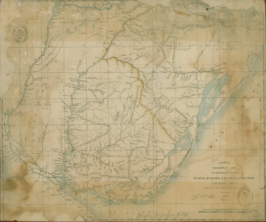 Carta geográfica que comprende limites de 1820